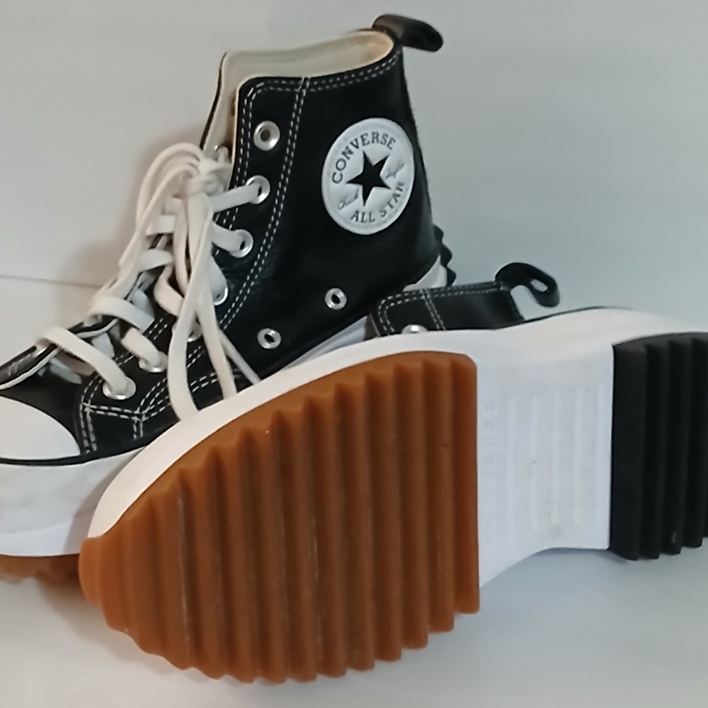 Converse Black and White High-Top Sneakers - Picture 4 of 11